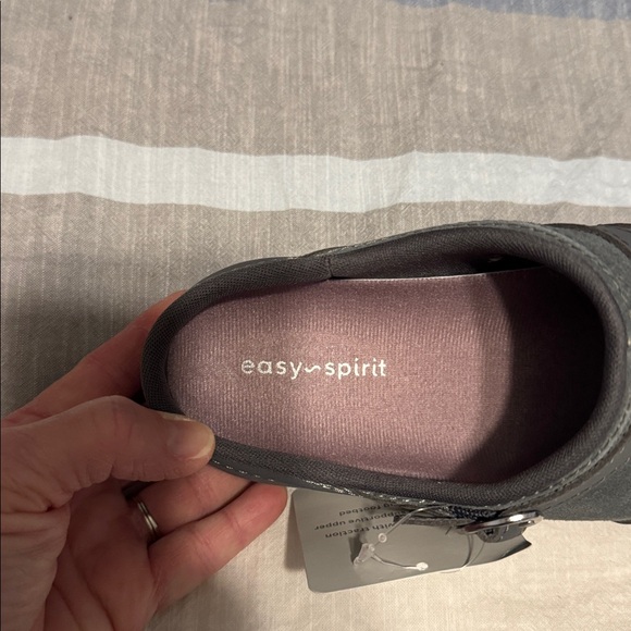 Easy Spirit Equinox Dark Gray Mules with Buckle - Picture 2 of 4